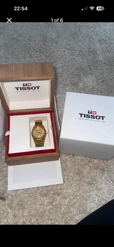 Mens tissot gold watch - tissot,
